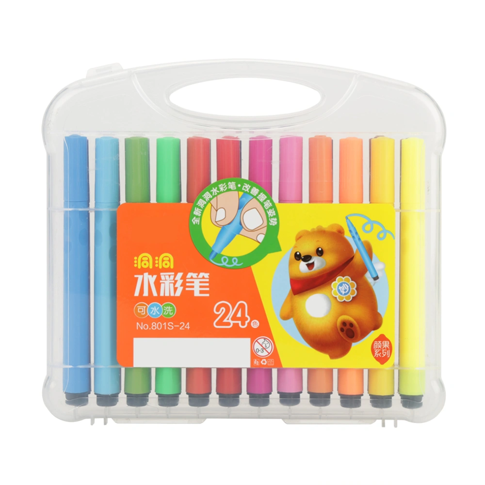 Mokeelo 12/18/24/36/48 Colors Watercolor Art Marker Drawing Pen (24 Colors)