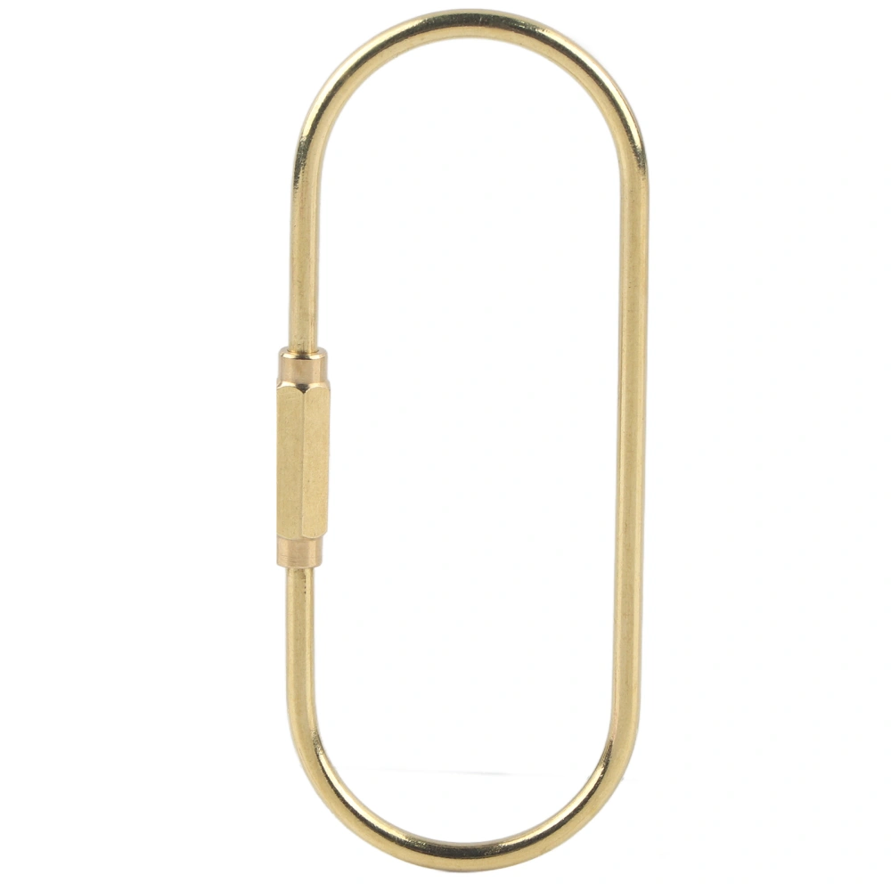 Brass Screw Lock Carabiner Clip Hook Keychain Key Ring DIY Gift (Annular)