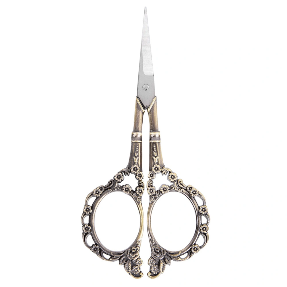 1pc Vintage Flower Pattern Needlework Embroidery Stainless Steel Scissors (Color #1)