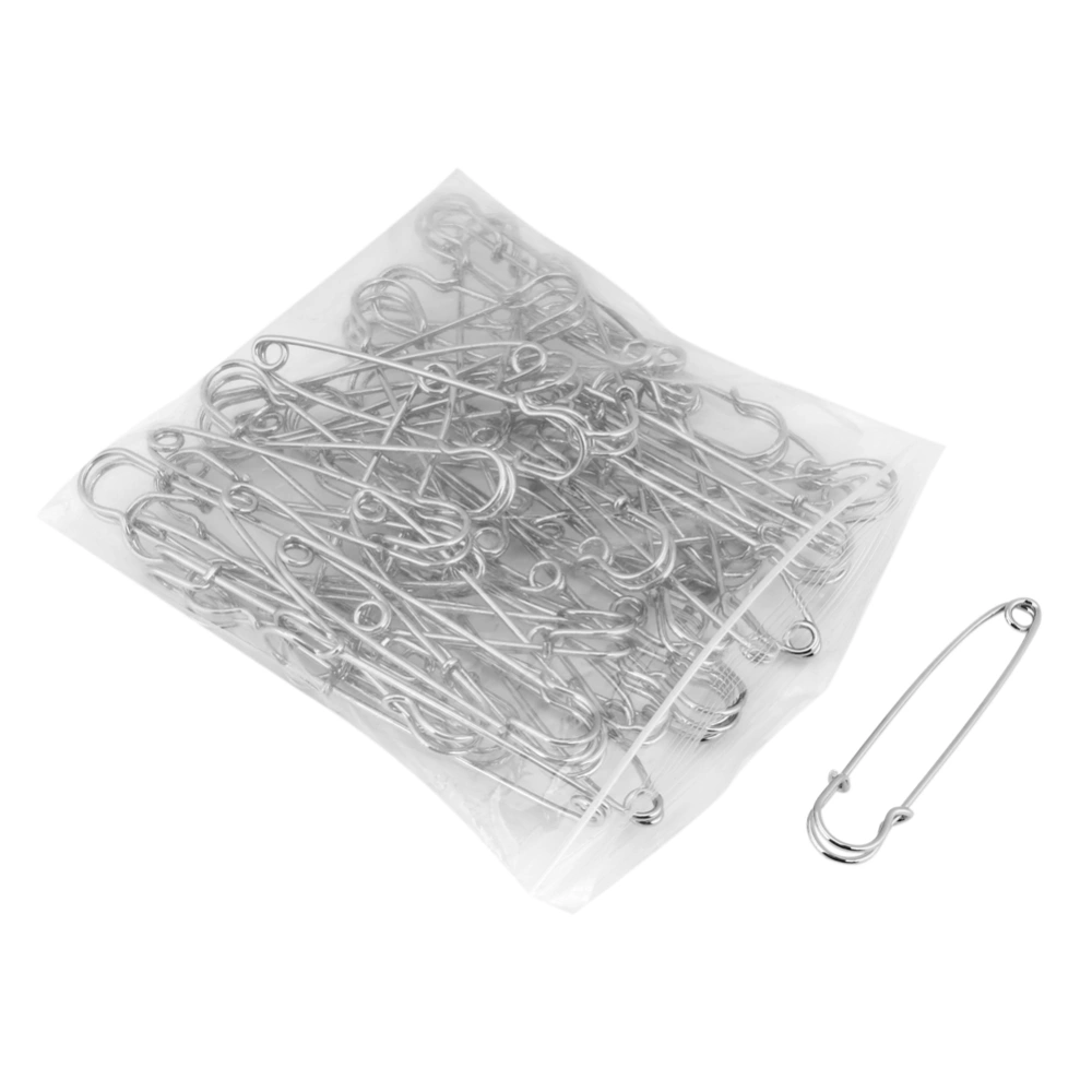 50pcs Iron Safety Pins for Jewelry Making DIY Clothes Accessories Craft Pin 75mm