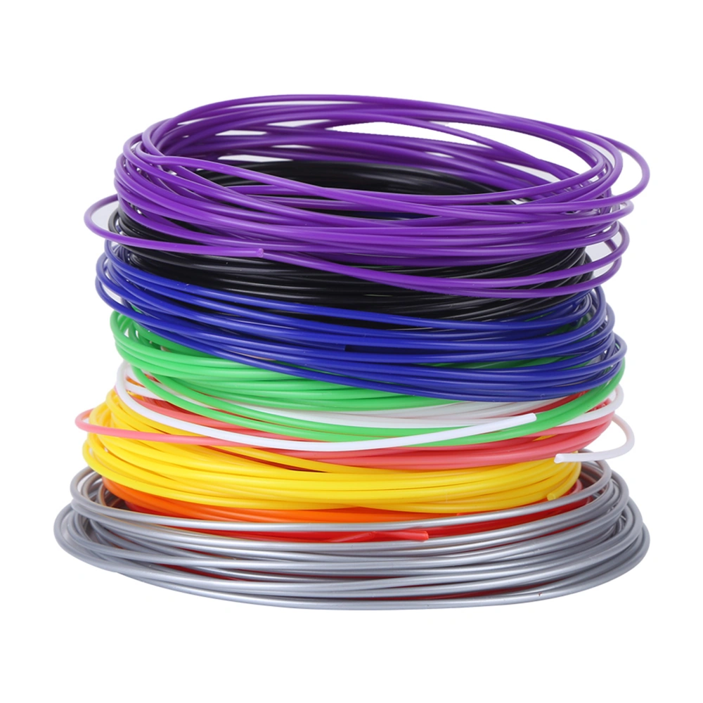 10 Colors 1.75mm PCL Filament Refills For 3D Printer Printing Pen Low Temperature