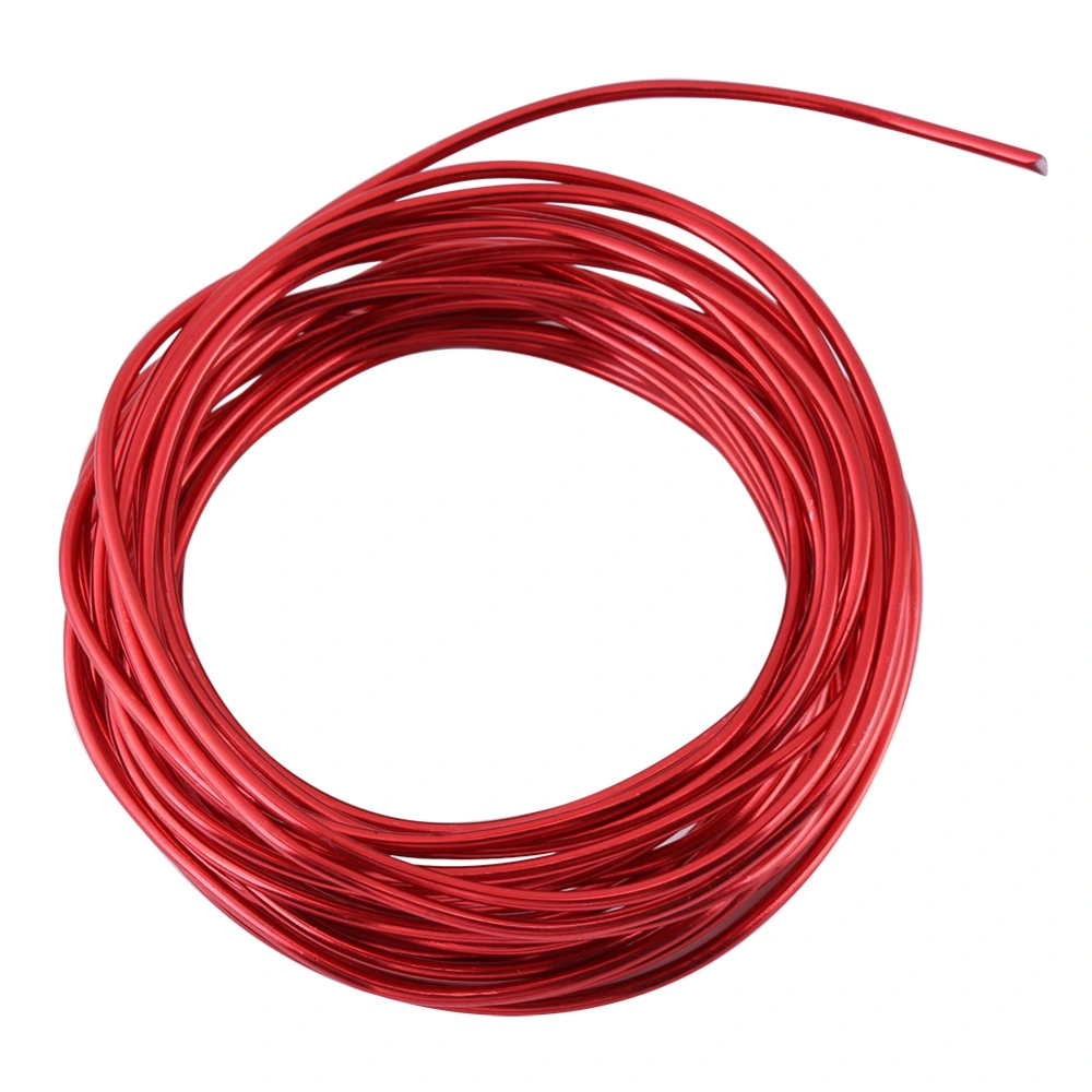 5 Meters / Roll 2mm Round Oxidation Aluminium Wire DIY Accessories For Crafts Making (red)