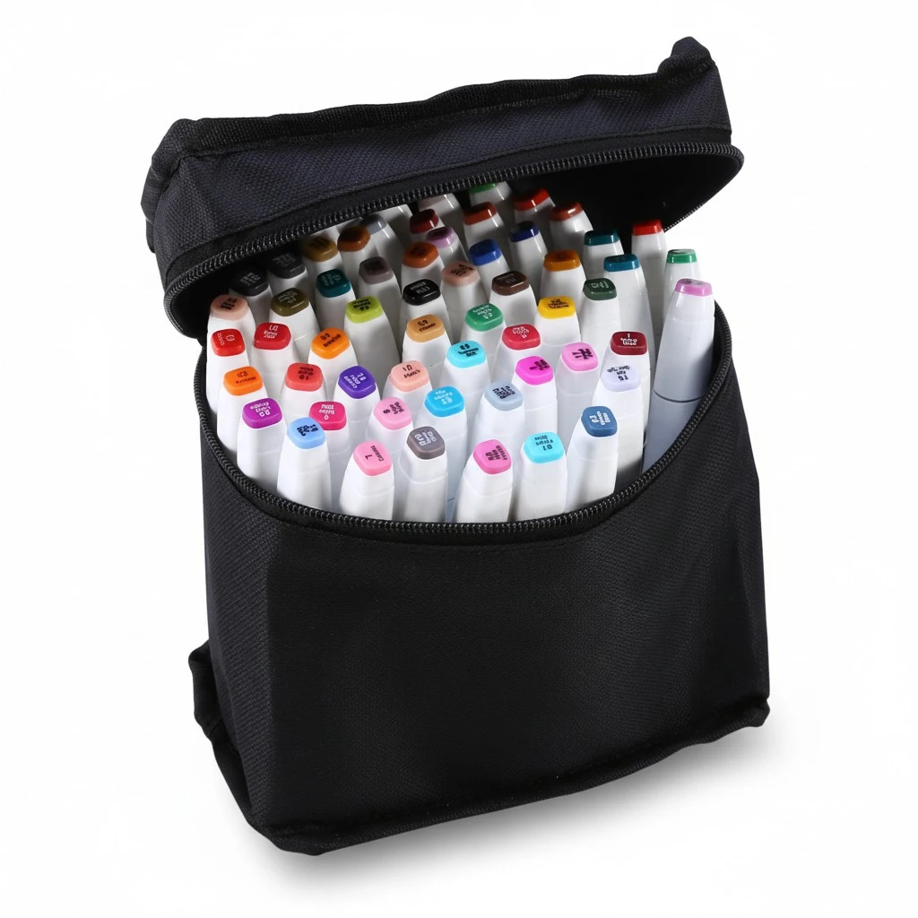 Broad & Fine Point Tips 60-Colours Graphic Marker Pens for Animation Design