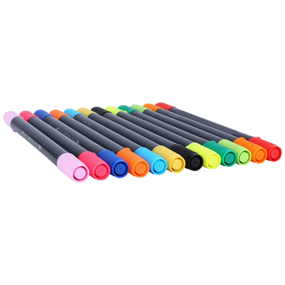 Colors Watercolor Pen Cartoon Graffiti Art Sketch Markers Drawing Pens 12 Colors