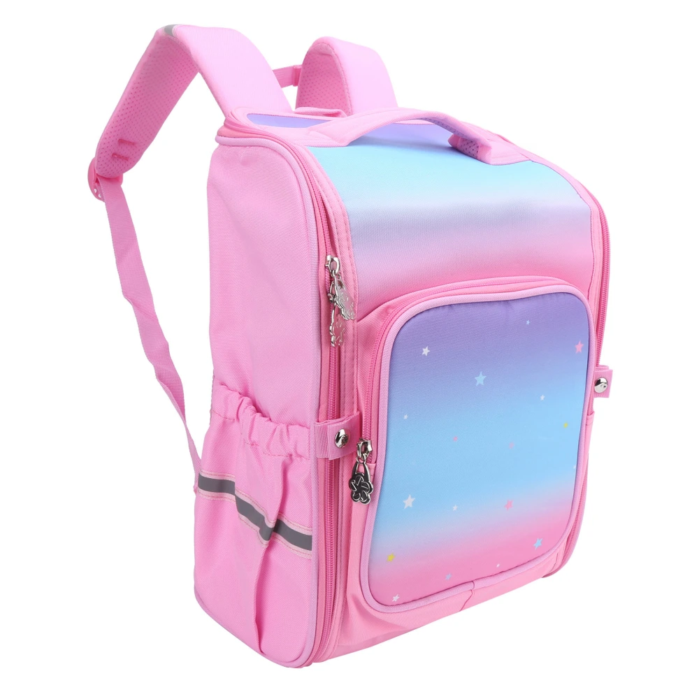 OX PLOUGH Children Starry Sky Printing School Bag Waterproof Cloth Backpack Large SizeStarry Sky Pink