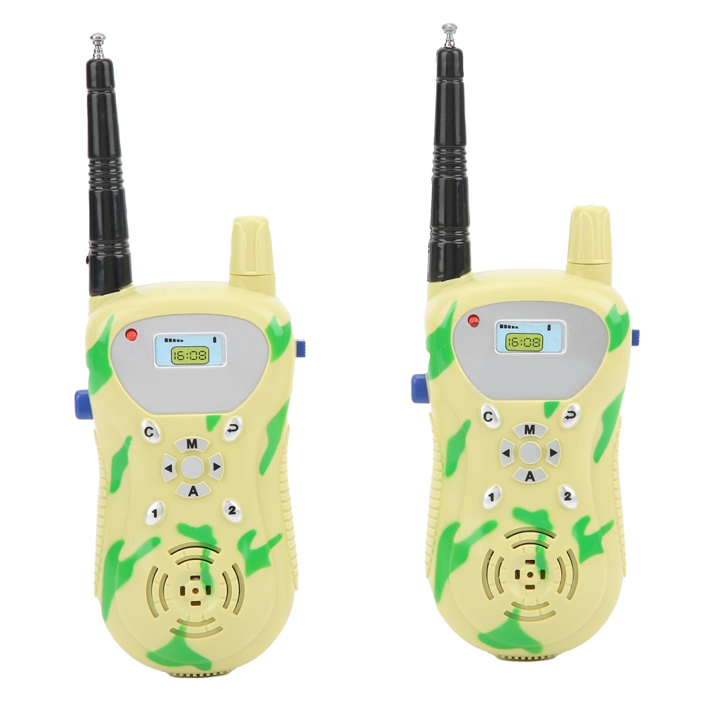 2 Pcs Walkie Talkies Durable Super Clear Sound Quality Holding Comfortable Wireless Intercom for ParentChild Communication(Camouflage Yellow )