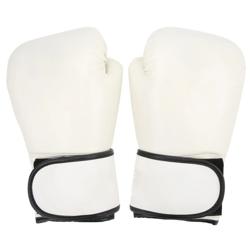 Adult Breathable Boxing Gloves Punching Bag Kickboxing MMA Training Gloves White