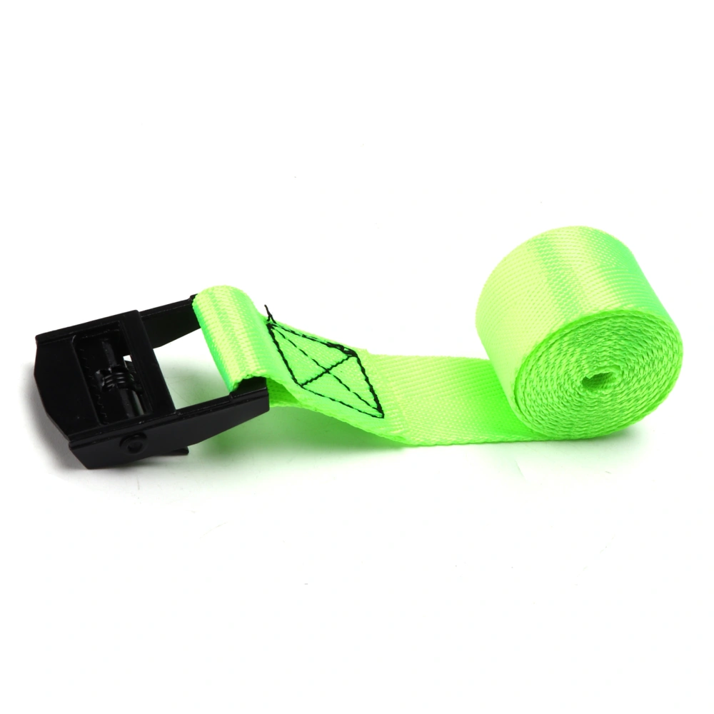 2Pcs Lashing Straps Fluorescent Green 25mm Heavy Duty Goods Tie Down Strapping Bands with Zinc Alloy Buckles1 Meter