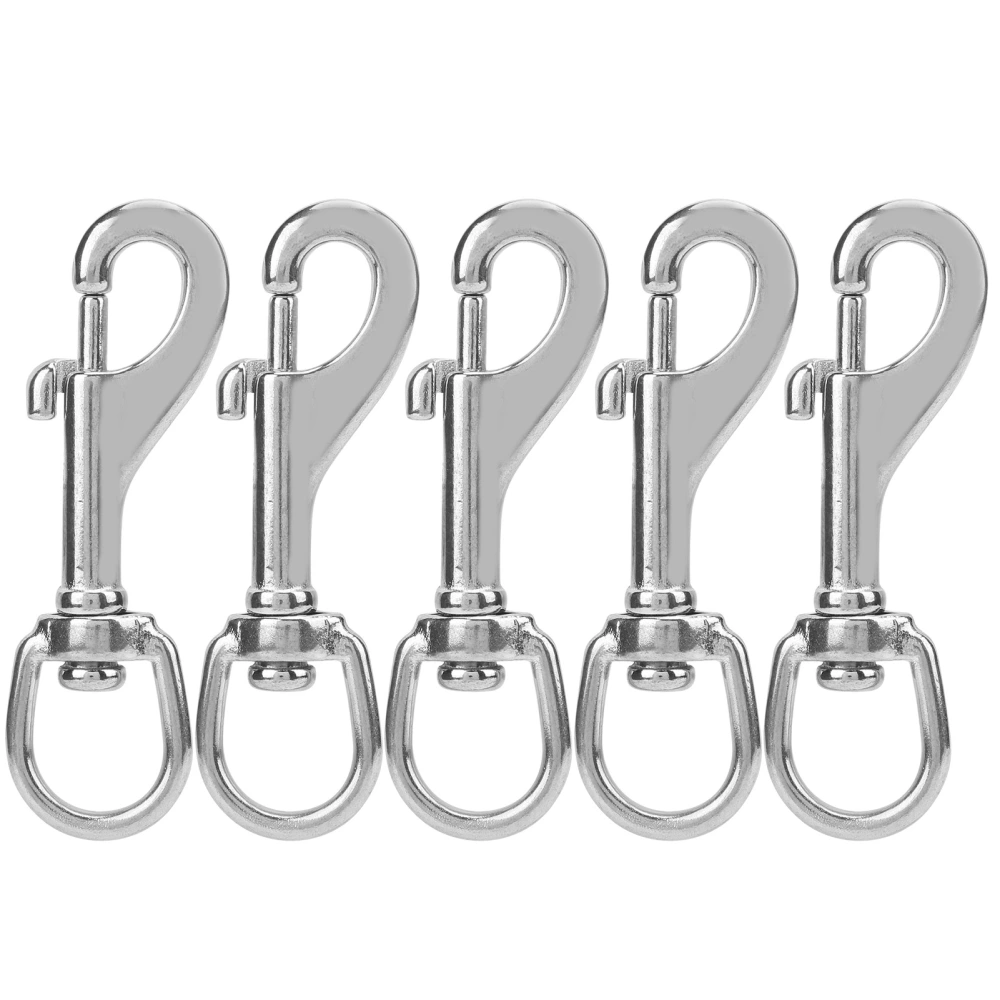 L92MM Stainless Steel Spring Snap Hooks Diving Hook Double Ended SpringSnap Clip