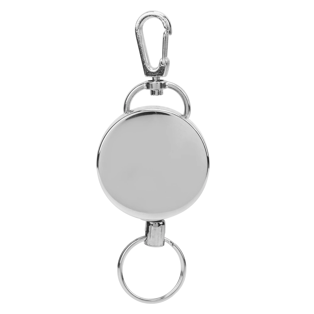 4cm Heavy Duty Retractable All Metal Steel Wire Key Chain Pull Key Ring Recoil Key Holder