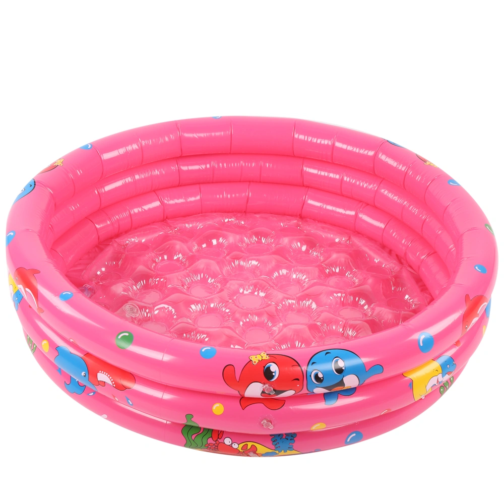 Indoor Outdoor Baby Swimming Pool Round Inflatable Children Water Game Play Pool Pink150cm/59.1in