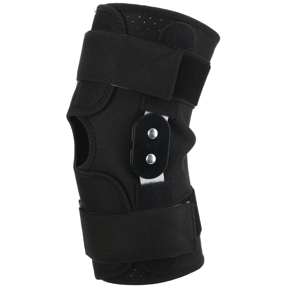 Hinged Knee Brace Support Adjustable Knee Joint Pads with Strap for Basketball Pain ReliefXL