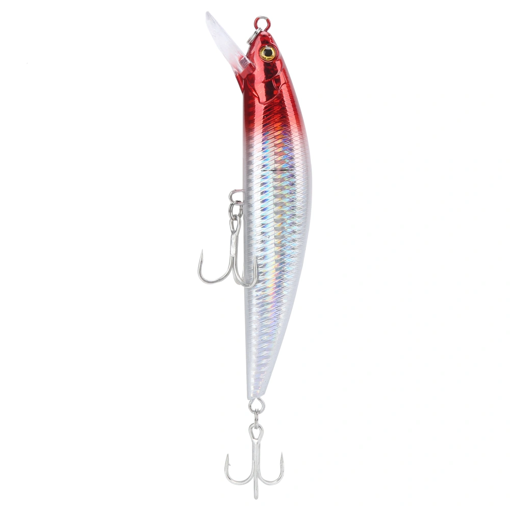 60g Artificial Fish Shape Bait Simulated Lure Lifelike Fake Fish Lure Red with Hook