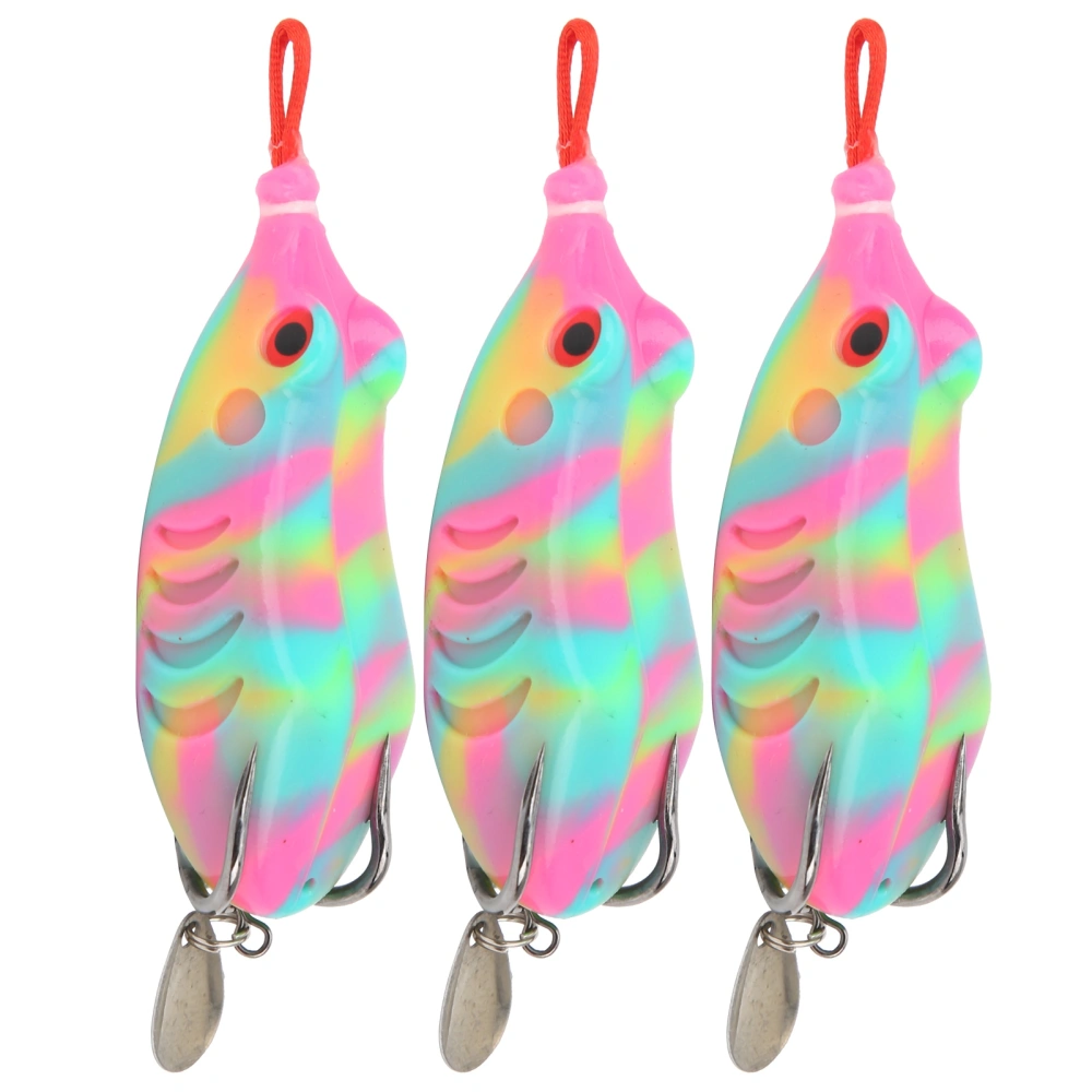 3Pcs/Set Artificial Fishing Lures Modified Fishing Soft Bait Plastic Lures Kit Set6#