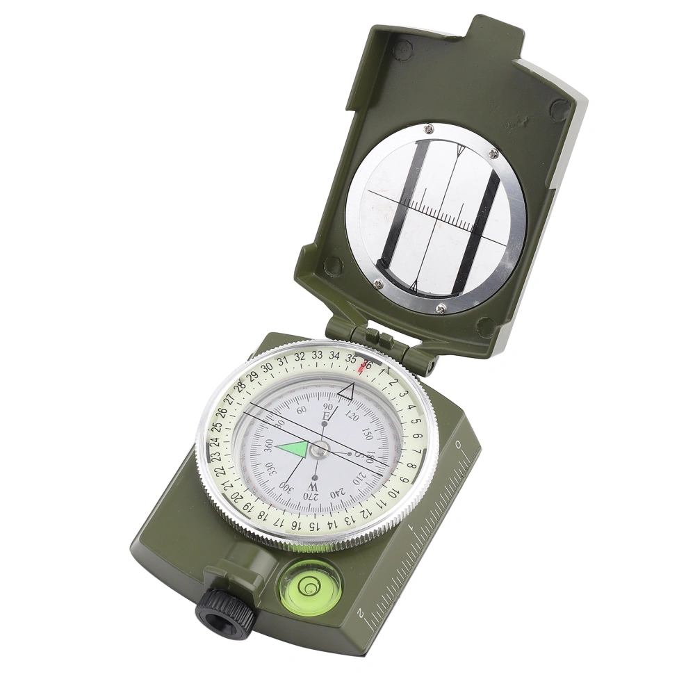 Outdoor Military Sighting Luminous Lensatic Waterproof Compass Army Green