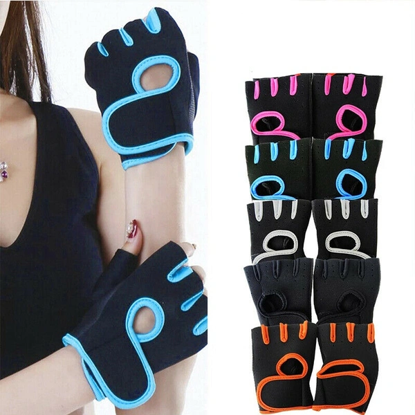 Women Men Half Finger Exercise Gym Gloves Sports Lifting Fitness Protector Hand