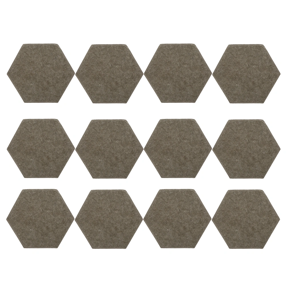 12Pcs Sound Absorption Panel Hex Acoustic Isolation Soundproofing Foam Set Kit for HomeFruit Green