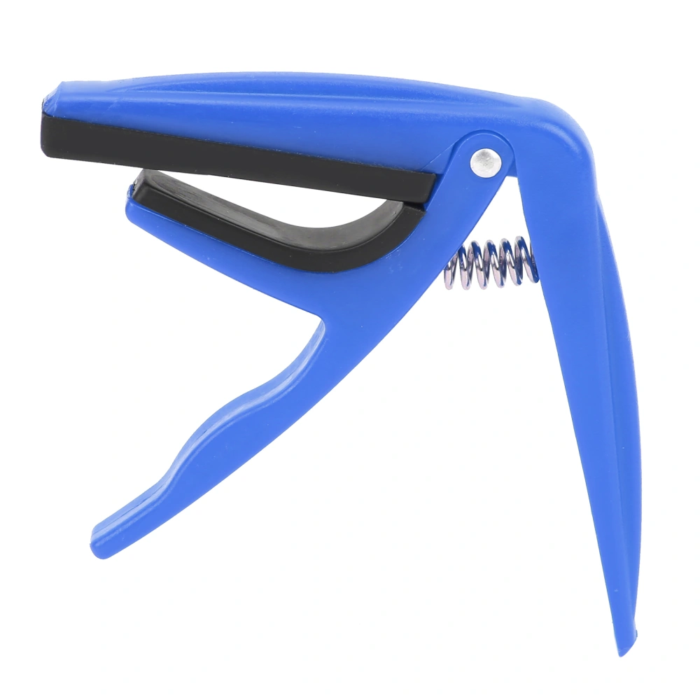 Ukulele Capo Plastic Pitch Adjustment Tool with Spring Stringed Instrument AccessoriesDark Blue