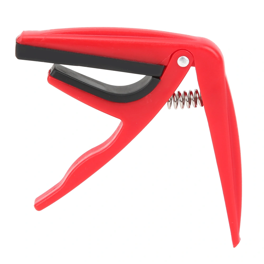 Ukulele Capo Plastic Pitch Adjustment Tool with Spring Stringed Instrument AccessoriesRed