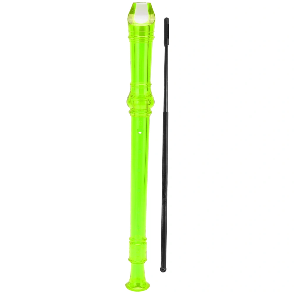 8‑Hole Clarinet ABS Transparent with Cleaning Rod Portable Treble Wind InstrumentFluorescent Green