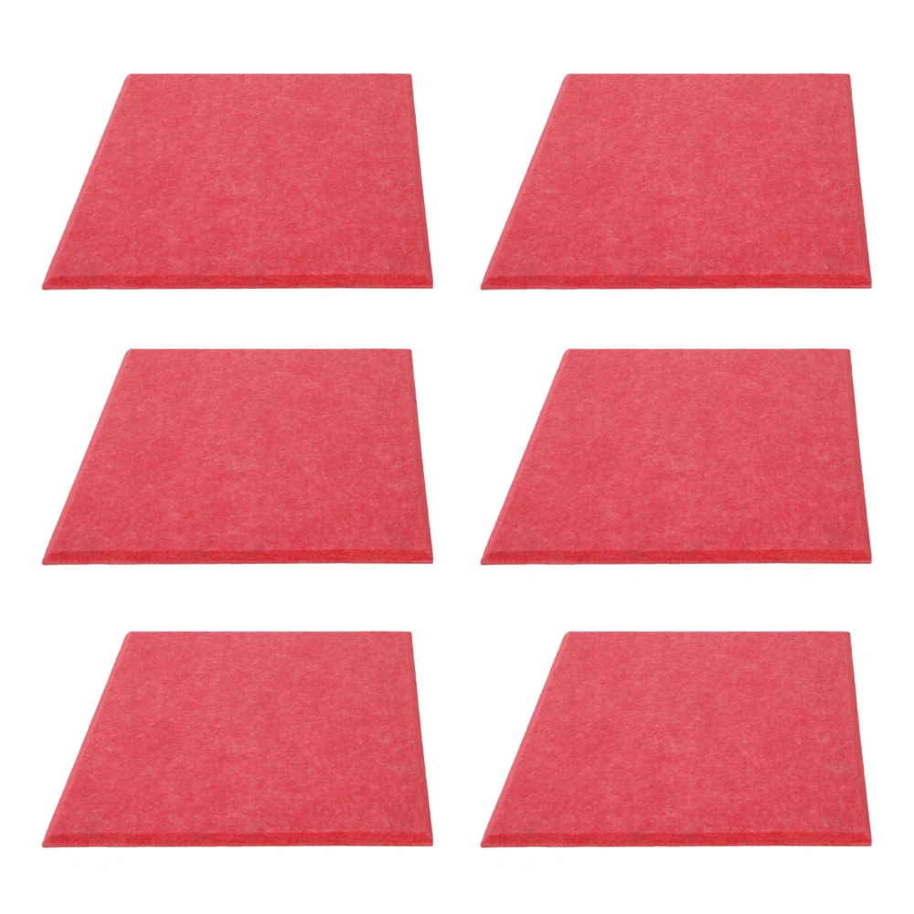 6Pcs Acoustic Absorption Panel Thickened Reduce Reverb SoundProof Padding Absorber(Pink )