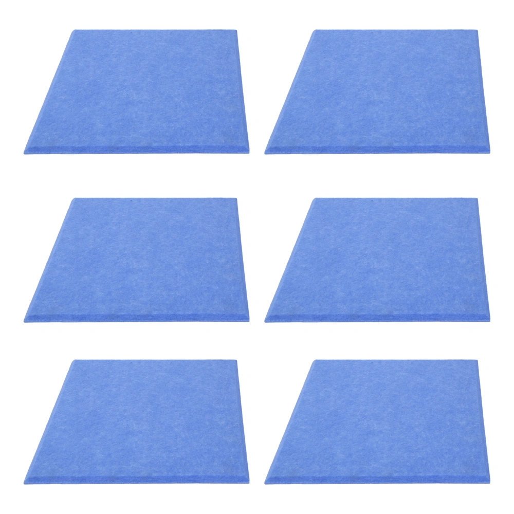 6Pcs Acoustic Absorption Panel Thickened Reduce Reverb SoundProof Padding Absorber(Blue )