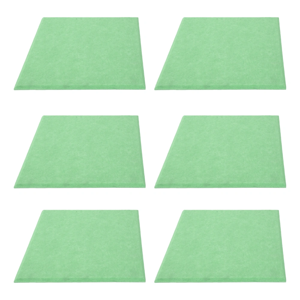 6Pcs Acoustic Absorption Panel Thickened Reduce Reverb SoundProof Padding Absorber(Green )