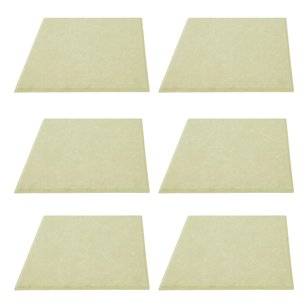 6Pcs Acoustic Absorption Panel Thickened Reduce Reverb SoundProof Padding Absorber(Yellow )