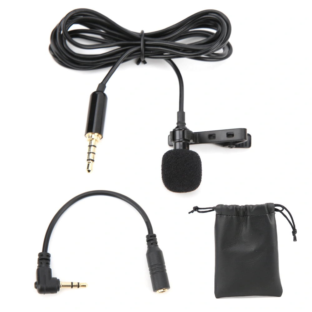 Lavalier Microphone ClipOn Eletronic Accessory with S01 Adapter for Computer/Phone Camera