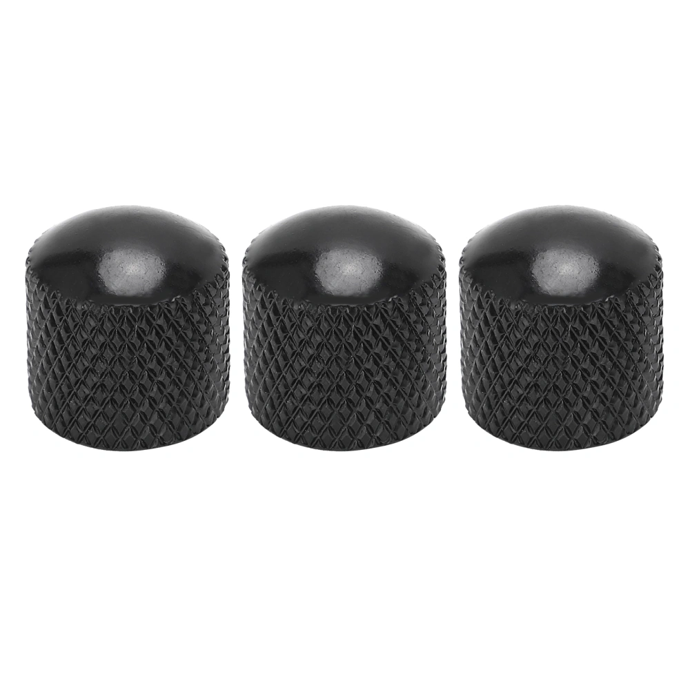 3Pcs Guitar Control Knob Volume Tone Fit Top Set Kit Instrument Accessory ReplacementBlack