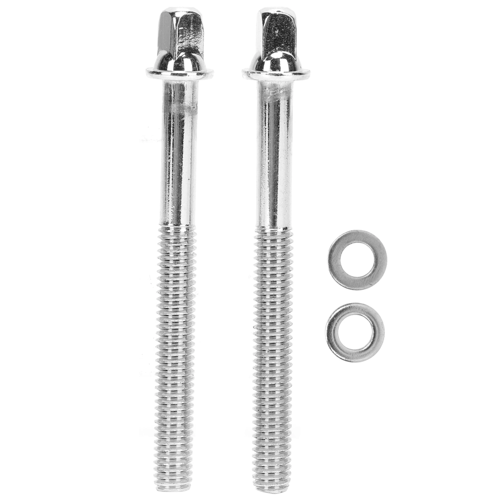 2Pcs Drum Kit Screw Metal Set 70mm Instrument Accessory Replacement for Snare Bass WC905