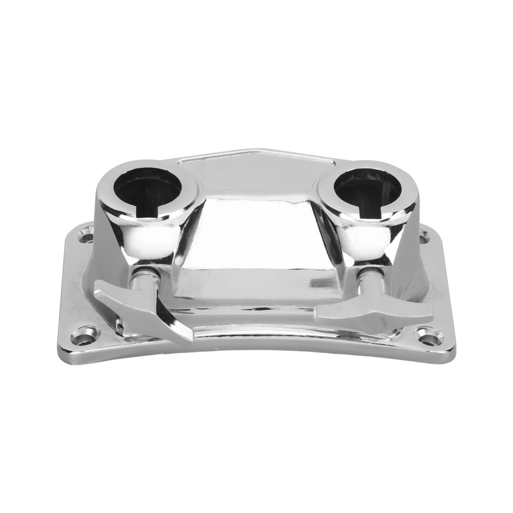 Double Hole Drum Stand Zinc Alloy Connecting Clamp Instrument Mounting Extension Bracket