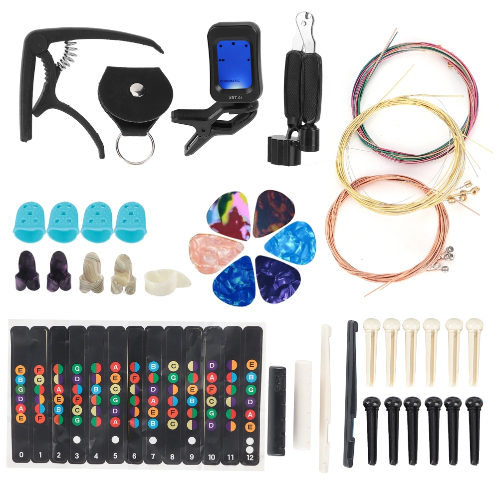 Guitar String Replacement Kit Accessory Set Changing Tool Pack Pick Pin Capo Tuner Winder