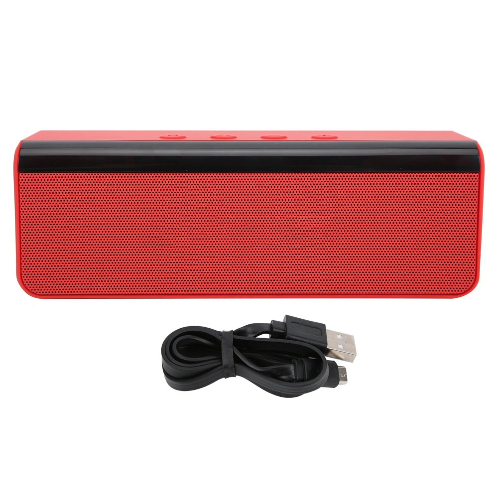 Wireless Bluetooth Speaker Portable Waterproof Answering Phone Loudspeaker with USB CableRed