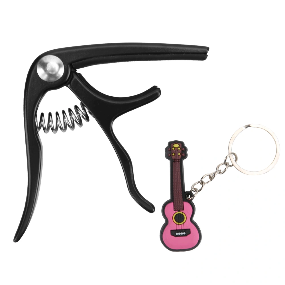 CP‑08 Zinc Alloy and Silicone Lightweight Guitar Ukulele Capo Musical Instrument AccessoriesBlack