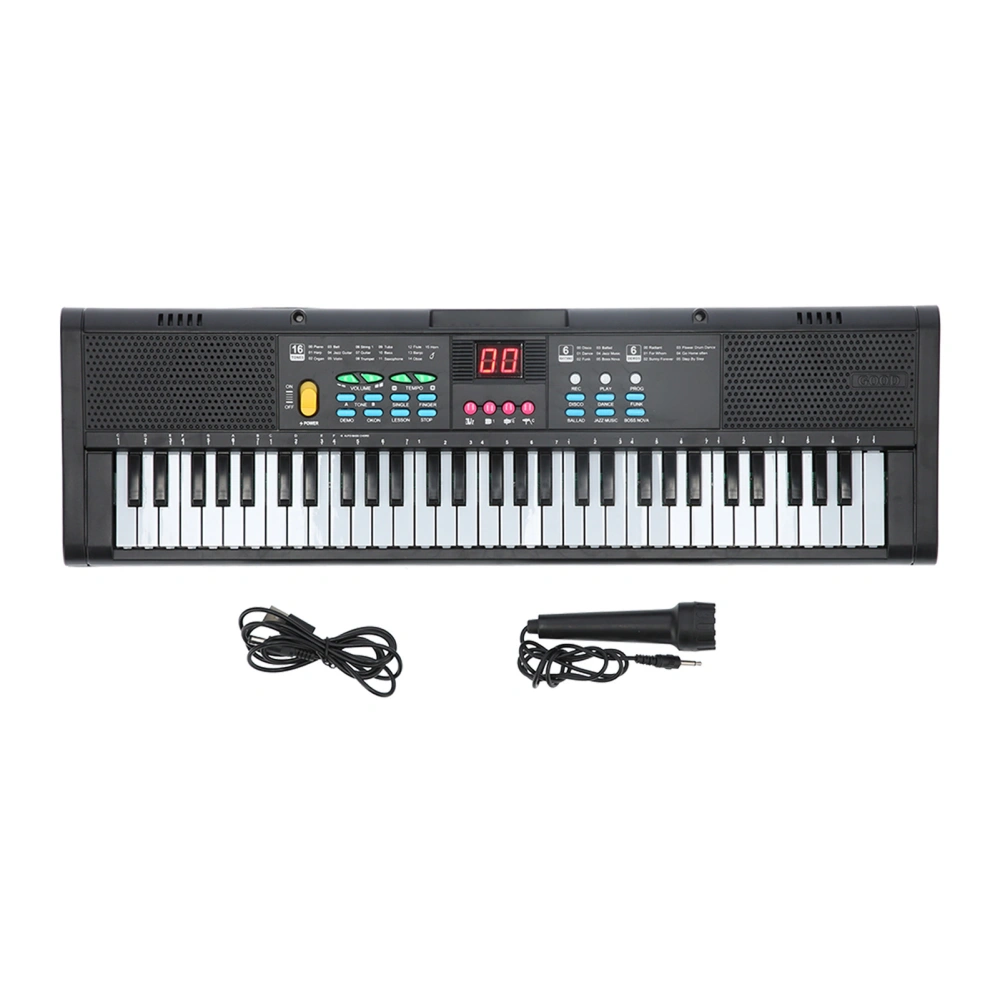 Keyboard Piano Instrument 61 Keys Electric Digital Multifunctional with Microphone MQ6186