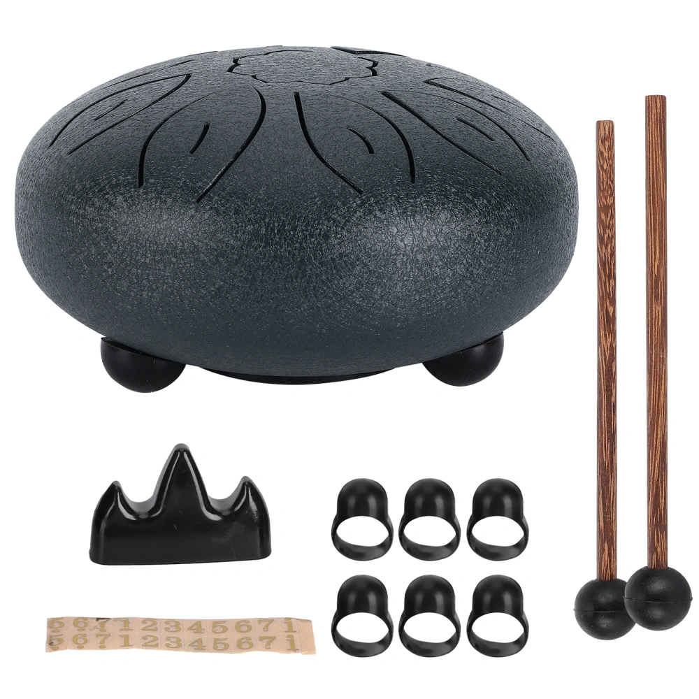 Steel Tongue Drum Kit 11 Tone Ethereal WorryFree Sanskrit Hand Pan Percussion Instrument 6in