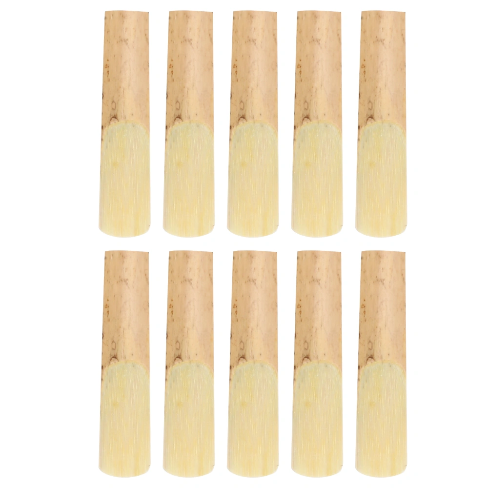 10PCS Saxophone Reeds with Protection Cover Alto Bamboo Musical Instrument Replacement