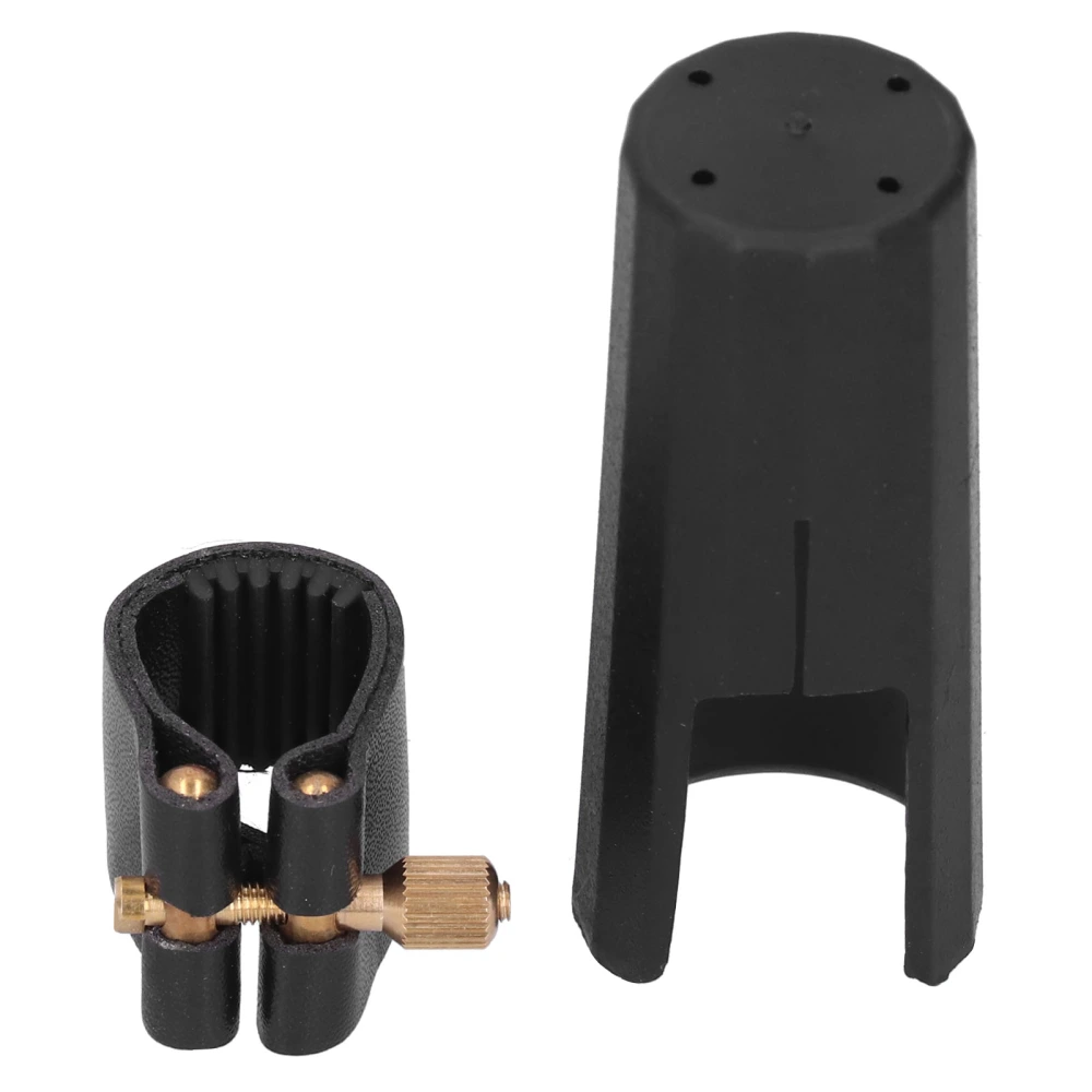 Ligature Fastener Durable Compact PU Leather with Plastic Cap for Alto Saxophone Clarinet