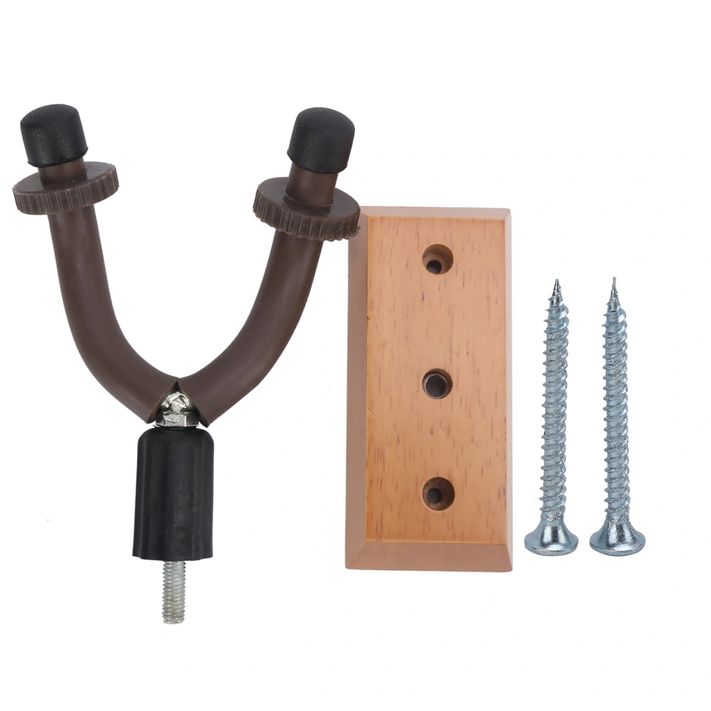 Guitar Hanger Solid Wood Wall Mount Bracket with Adjustable Stopper for Electric Ballad BassGG‑2