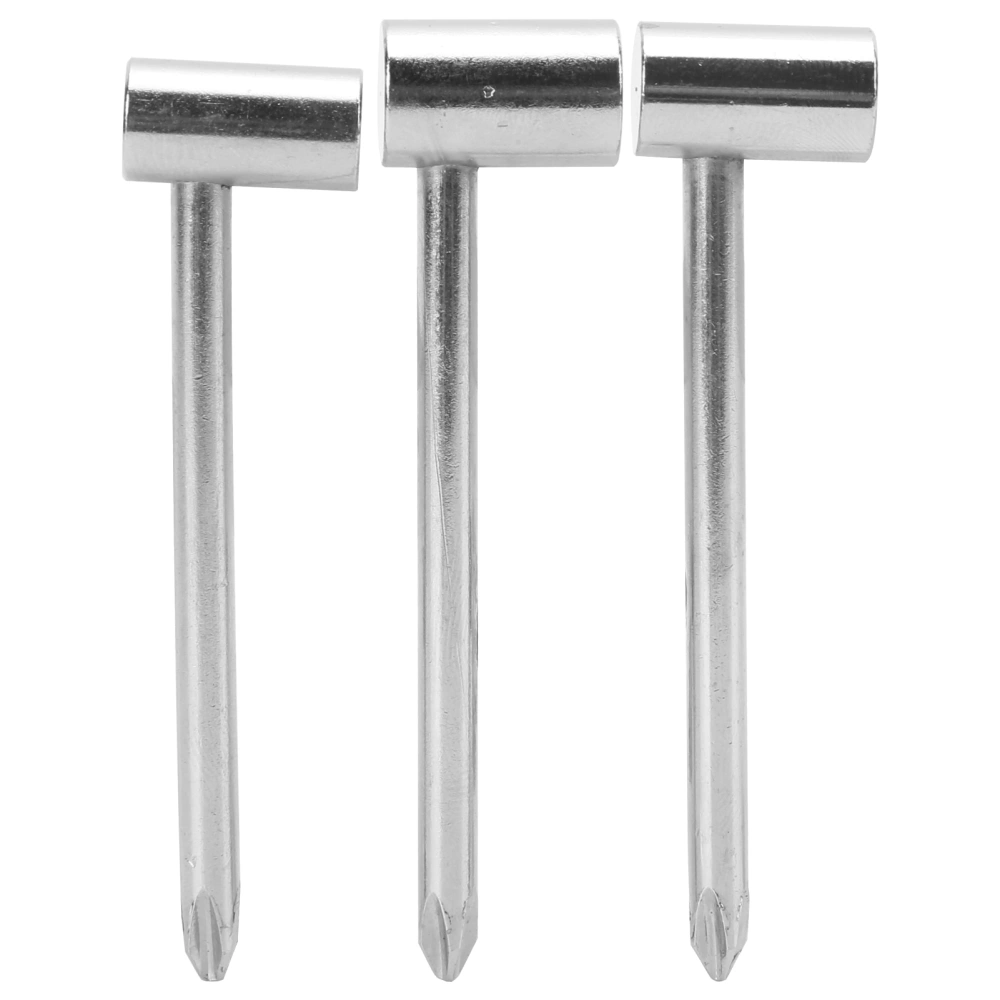 3PCS Guitar Rod Wrench Iron 7MM / 8MM / 6.35MM Universal Instrument Adjustment ToolSilver