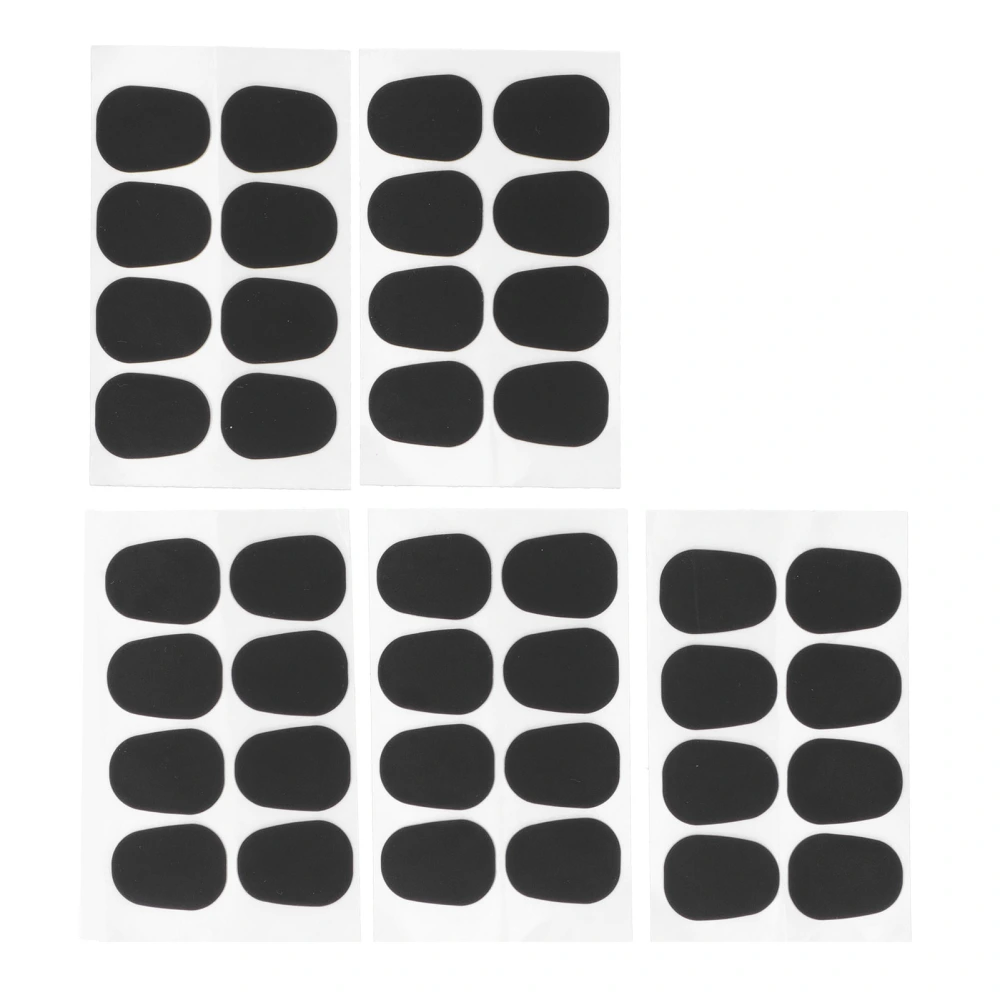 40Pcs Mouthpiece Cushions Patches Pads Accessory for Alto/Tenor Saxophone Clarinet Black0.3mm