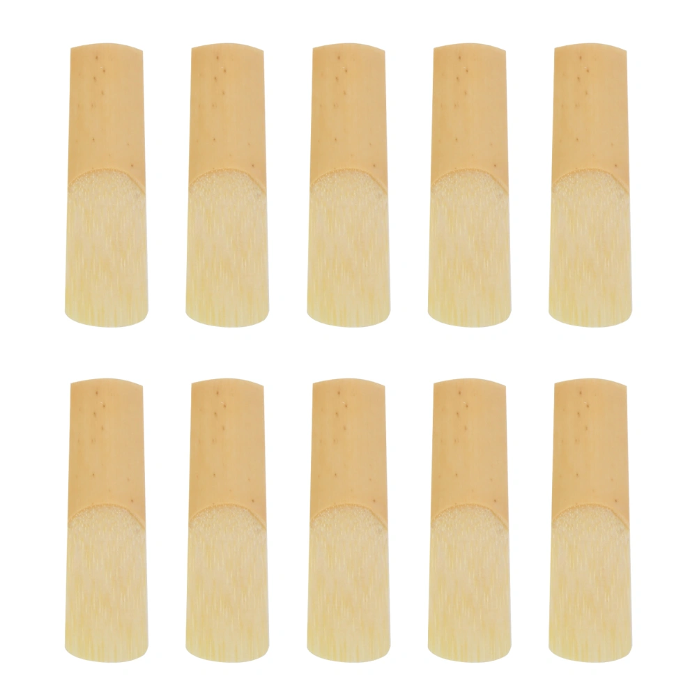 10Pcs Soprano Saxophone Reeds Bb Woodwind Instrument Accessories with Plastic Cover for Sax