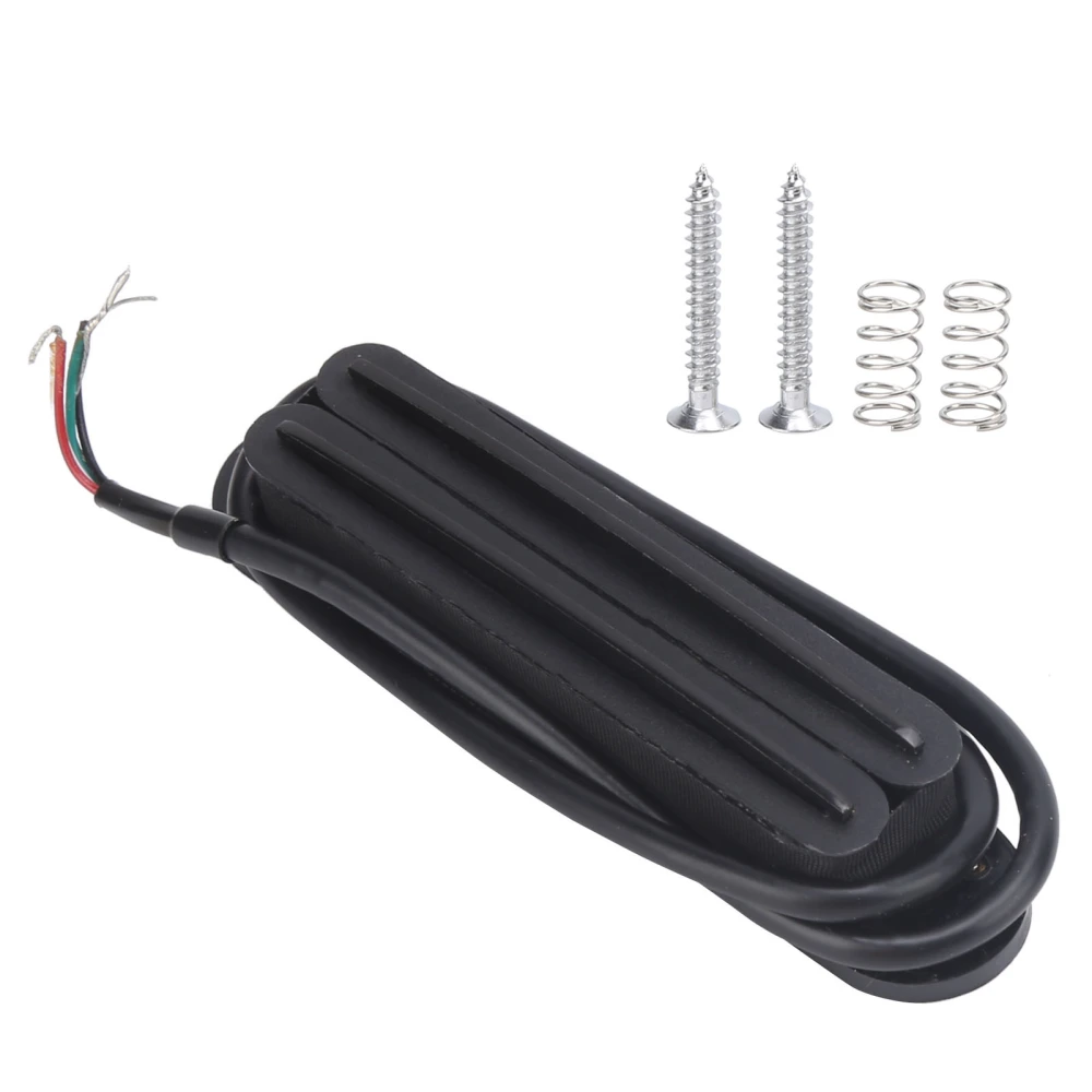 11K Dual Hot Rail Humbucker Pickup Ceramic Magnet ABS Electric Guitar AccessoriesBlack Black Rail