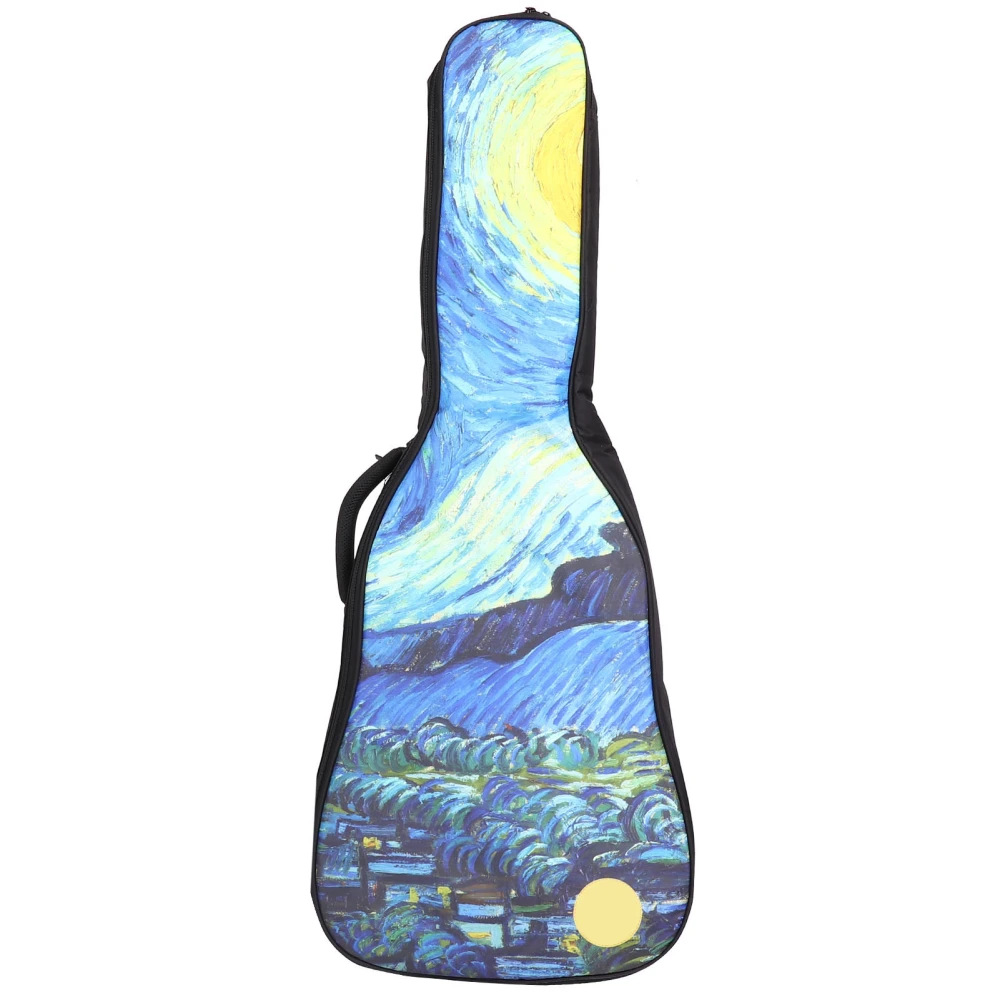 Guitar Backpack Handheld Nylon Thicken Dual Purpose Printed Musical Instrument Storage Bag40/41in