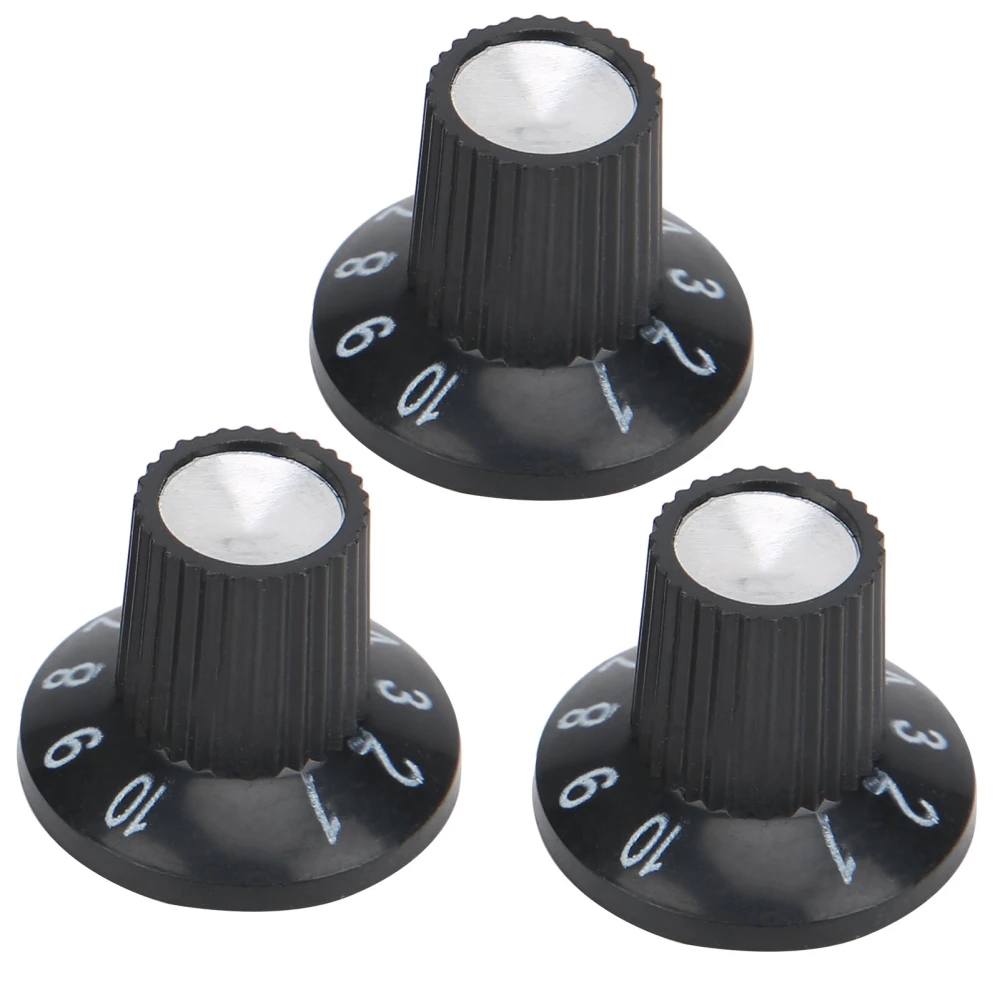 3Pcs Electric Guitar Control Knobs Plastic WitchHat for Adjusting Tone Volume Decoration