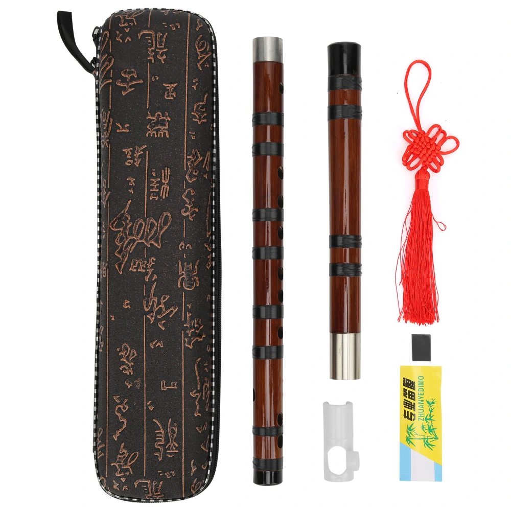 EKey Bamboo Flute Polished Exterior with Protect Film Chinese Wind Instrument for Beginner