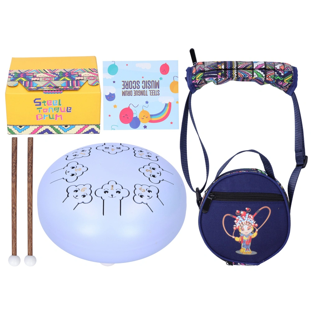 SLADE Steel Tongue Drum Handheld Cartoon Percussion Beginner Music Lover Gift 5.5inBlue