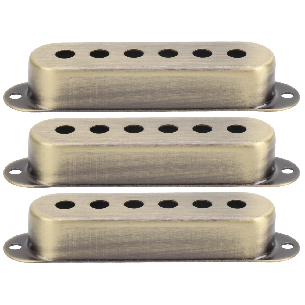 3Pcs Single Pickup Cover Brass 48mm/50mm/52mm Musical Instrument Accessories for ST SQ Electric Guitar Bronze