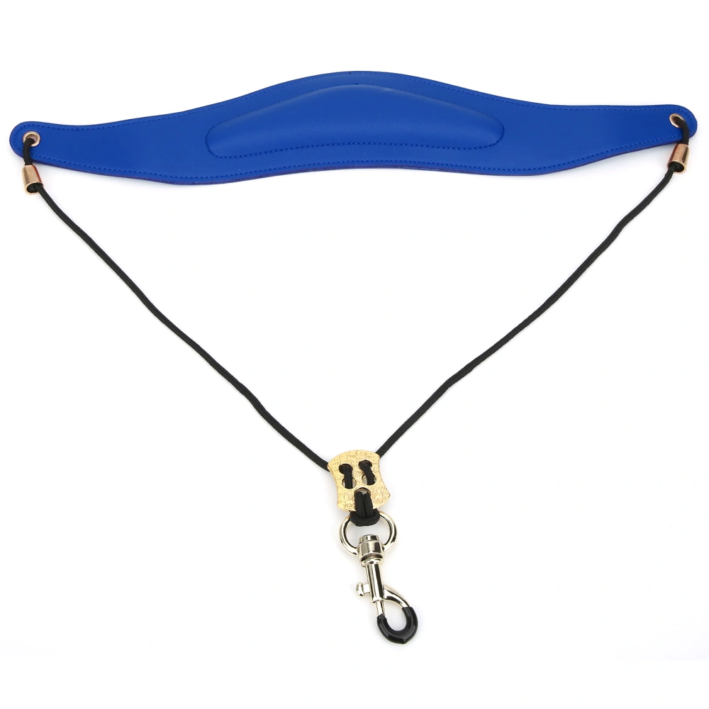 Saxophone Strap Plus Cotton Artificial Leather Adjustable Shoulder Musical Instrument PartsBlue